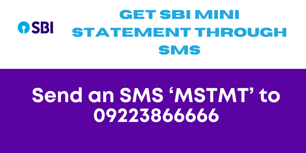 how to get sbi mini statement via sms