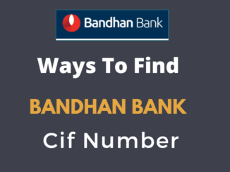 find bandhan bank cif number