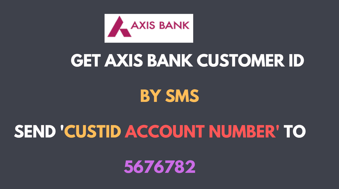 get axis bank customer id by sms