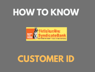 know Syndicate Bank Customer ID