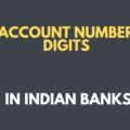 account number digits in indian banks