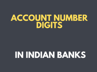 account number digits in indian banks