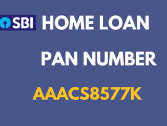 sbi home loan pan number