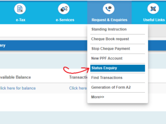 status enquiry sbi online