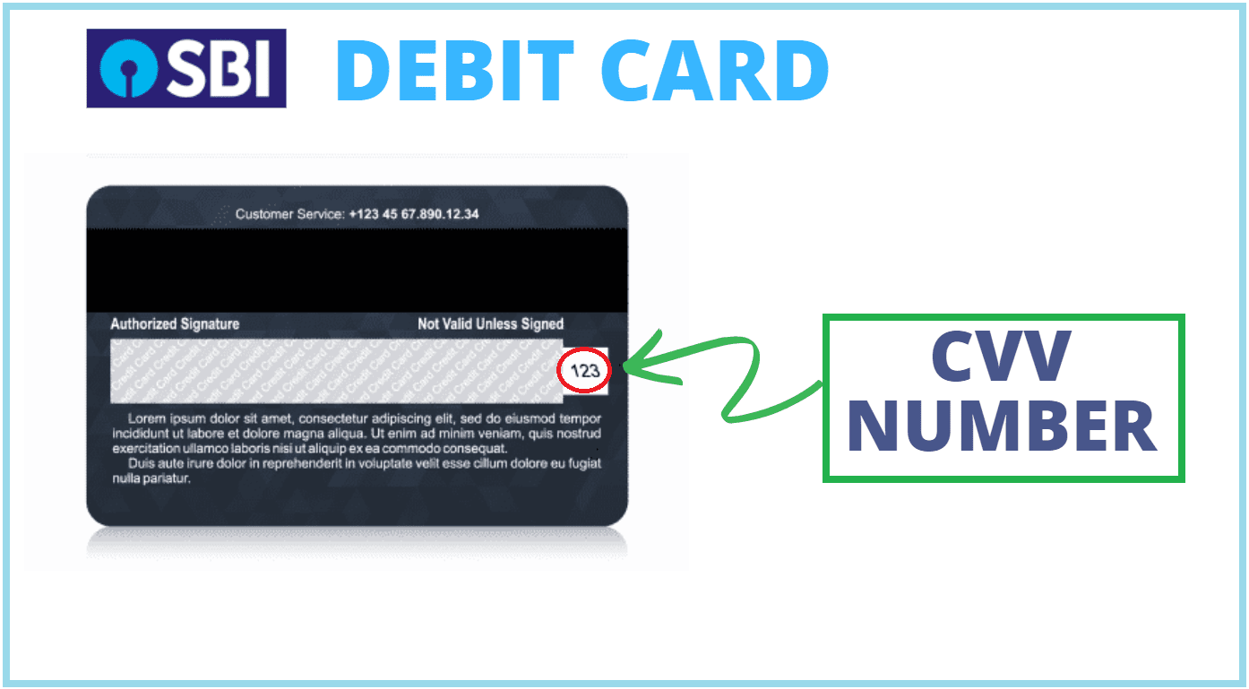 cvv number sbi debit card