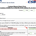 Register or Change Mobile Number in CSB Bank