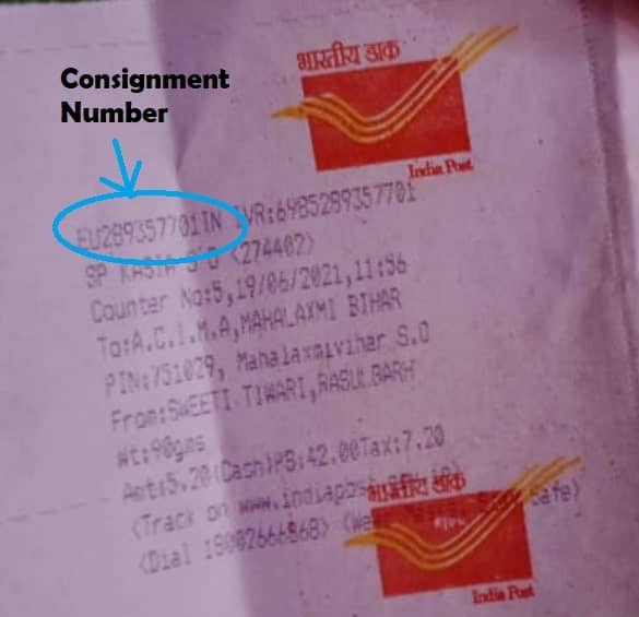 Consignment Number in Speed Post