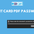 SBI Credit Card Statement PDF Password