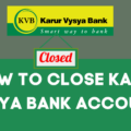 Close Karur Vysya Bank Account