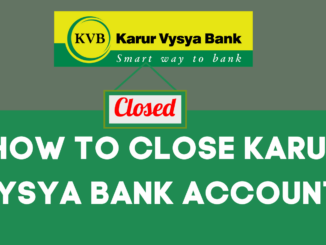 Close Karur Vysya Bank Account