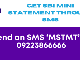 sbi mini statement through sms