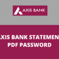 Axis Bank Statement PDF Password