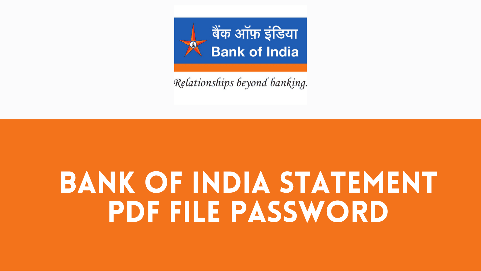 bank of india statement pdf file password