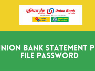 Union Bank Statement PDF File Password