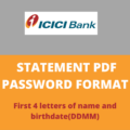 icici bank statement pdf password