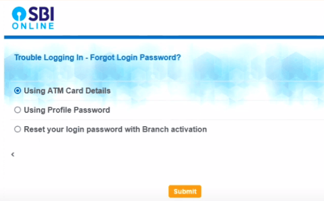 set yono sbi login password using account details