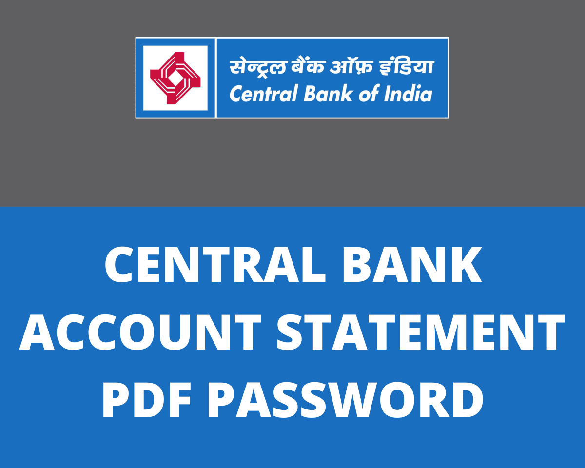 Open CBI Bank Statement PDF Download Password