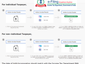 Intimation Order Password in Income Tax